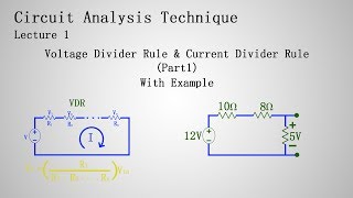 VOLTAGE DIVIDER RULE WITH EXAMPLES PART 1 LECTURE 21 IN URDUHINDI [upl. by Airdnekal]