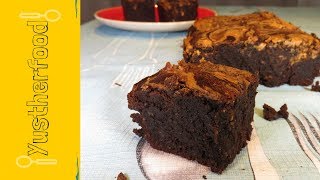 Brownies de Cacao y Crema de ManíCacahuete Cocoa Brownies and Peanut Butter [upl. by Bullen]