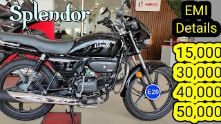 New Hero Splendor Plus 2024 Black Color Price Detail  Down Payment 💰 Loan Details🔥 EMI Finance [upl. by Oneladgam]