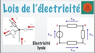 Lois de lélectricité ou lois de Kirchhoff  loi des noeuds loi des mailles [upl. by Popele811]