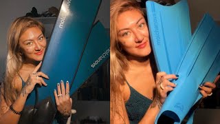 Molchanovs different type of freediving bifins  for training plastic fins and fiberglass fins [upl. by Agnes]