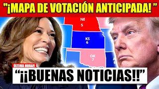 ¡¡¡INCREÍBLES RESULTADOS DE VOTACIÓN TEMPRANA ¡Impactante Mapa Electoral 2024 Kamala vs Trump [upl. by Oijres]