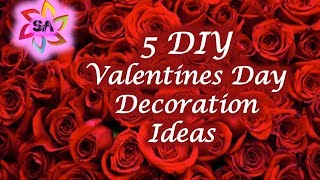 DIY 5 easy amp Quick Valentines Day Decoration Ideas 2021  Valentines Day 2021 Decor [upl. by Arlana]