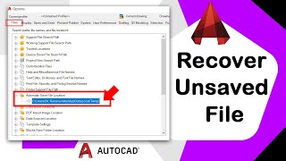 How to recover your unsaved file in AutoCAD [upl. by Akselaw]