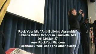 Urbana Middle School Frederick County MD antibullying assembly RockYourMic [upl. by Tawney245]