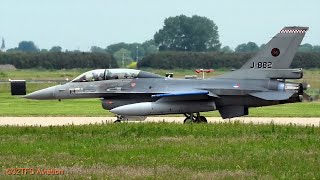 4K Belgian AF amp Dutch AF F16 Full AFTERBURNER TakeOff at Leeuwarden [upl. by Adnirem]