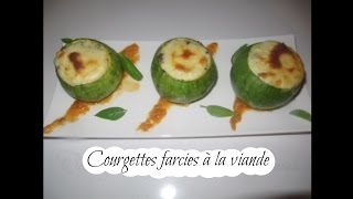 Courgettes farcies à la viande Zucchini stuffed with méat [upl. by Anirat324]