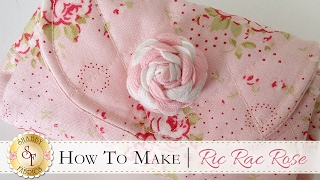 How to Make a Ric Rac Rose  a Shabby Fabrics Craft Sewing Tutorial [upl. by Llerrehc311]