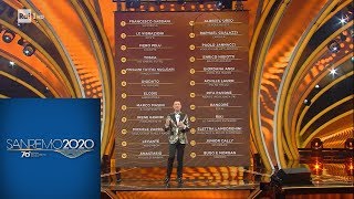 Sanremo 2020  Amadeus apre la quarta serata del Festival [upl. by Doniv]