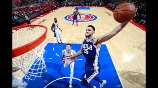 Ben Simmons  Highlights vs Pistons 102317 21 Pts 12 Rebs 10 Asts [upl. by Ydac]