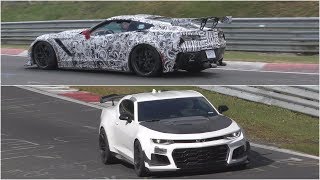 2018 Corvette ZR1 vs 2018 Camaro ZL1 1LE Sound Comparison [upl. by Adnamar307]