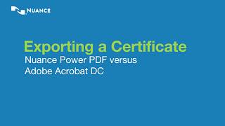 ICONS Infocom Compare  Kofax Power PDF Vs Abode Acrobat DC featuring Export Digital Certificate [upl. by Jennica]