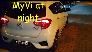 2019 Perodua Myvi 15 High Ivory white  Interior and Exterior Walkaround at Night [upl. by Fi812]