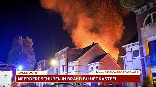 Schuren in brand bij Het Kasteel [upl. by Lokcin]