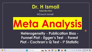 Meta Analysis Tutorial  Forest Plot  Funnel Plot  Publication Bias  Heterogeneity  Dr H Ismail [upl. by Radborne]