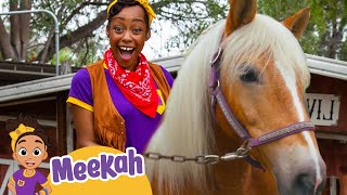 Meekah goes Horseback Riding at the Equestrian Center   Blippi amp Meekah Kids TV [upl. by Eadmund168]