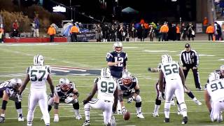 MNF 1262010 Pats vs Jets  Brady Touchdown Pass to Welker Panasonic Lumix ZS7 [upl. by Cato]