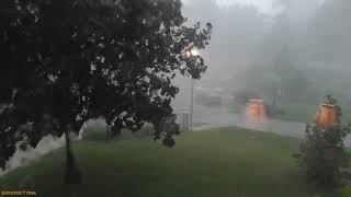 Derecho Thunderstorm with loud thunder and destructive winds 872023 [upl. by Enihpad]