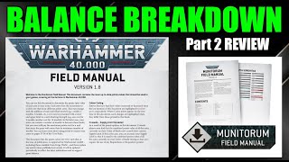 PT 2 Munitorum Field Manual Review Warhammer 40000 Q2 April 2024 10th Edition Metawatch new40k [upl. by Ennairod357]