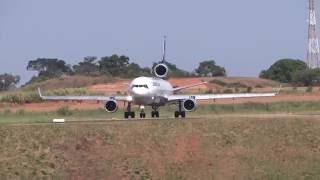 Lufthansa Cargo MD11F at Viracopos Intl Airport  Campinas [upl. by Elenore]