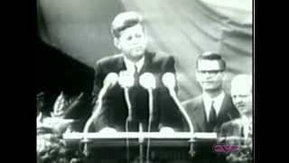 President John F Kennedy quotI Am a Berlinerquot Speech at Berlin Wall [upl. by Ybsorc316]