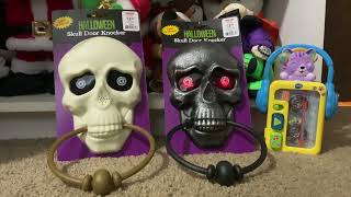 Halloween Skull Door Knockers From Grocery Outlet [upl. by Certie965]