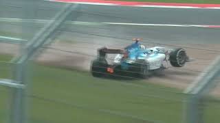 Johnny Cecotto Jnr GP2 Crash silverstone 2012 [upl. by Kellie]