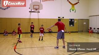 Basketball Offense  Weave Offense  Hand Off [upl. by Rusell]