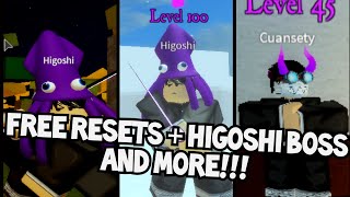 FREE RESETS  HIGOSHI BOSS and More  Demon Slayer RPG 2 [upl. by Sitnik]