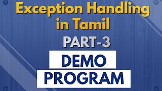 Java Exception Handling in Tamil  Part 3  Payilagam  Java Training in Chennai [upl. by Naihr]