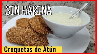 Croquetas de Atún sin Harina Croquetas con atún y Ajonjolí o semillas de sésamo sin gluten [upl. by Kemeny]