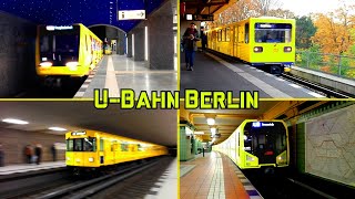 Berlin UBahn  All the Lines  BVG  ACC84 [upl. by Yhotmit]