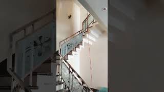 Glass Steel Railing Stair Design staircase staircaseconstruction staircasegrills stairs [upl. by Yrellam604]