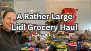 A Rather Large Lidl Grocery Haul£220 For A Large UK Family Of 9Some Christmas Groceries included [upl. by Anallise609]