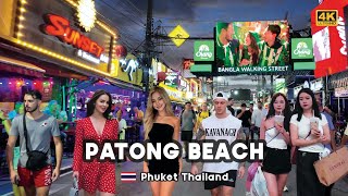 4K 🇹🇭 Walking Through Patong Beach to the Madness of Bangla Road Phuket’s Wild Side 2024 Thailand [upl. by Nance]