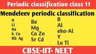 mendeleev periodic table class 11  Mendeleev periodic Law  Easy Chemistry By Praveen [upl. by Cleasta]