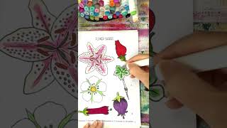 Coloring the Flower Shapes page Salverform shorts [upl. by Milurd]