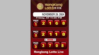 Hongkong Lotto Live November 29 2024  Lotto Live [upl. by Arnelle145]