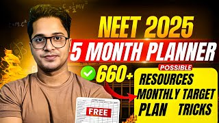 5 Months Planner for Neet 2025  Is it Possible to Score 660 in Neet 2025 in 5 Months crackneet [upl. by Adehsar515]