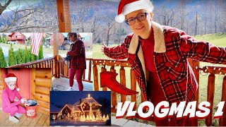 VLOGMAS 1 W TYM ROKU CAŁA GÓRSKA CHATA BĘDZIE W LAMPKACH DEKORUJE CAŁY DOM 2 NOWE CHOINKI [upl. by Quenna]