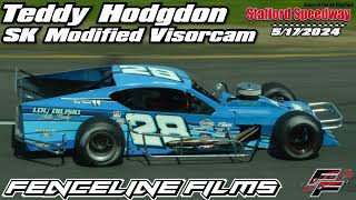 Teddy Hodgdon SK Modified Visorcam Stafford Speedway 5172024 [upl. by Small]