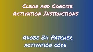 StepbyStep Instructions for Downloading and Installing Adobe Zii Patcher [upl. by Albin]