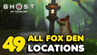 All Fox Den Locations Inari Shrines In Ghost Of Tsushima [upl. by Yeldah793]