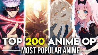 Top Anime Openings from the 100 Most popular Anime of All Time Party Rank [upl. by Loveridge]