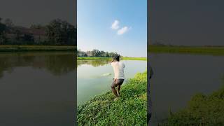 Unique hook fishing in big pond  best fish bait fishing fishingtechniques hookfishing shorts [upl. by Cilo329]