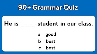 Grammar Quiz।90 English Grammar Questions। English Grammar Test [upl. by Diskin]