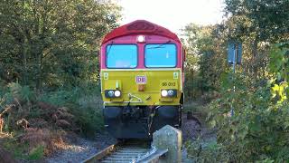 66012 DB at Angersteing Foot Crossing [upl. by Akinet]