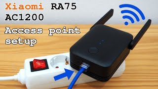 Xiaomi RA75 WiFi repeater dual band • Access point mode setup [upl. by Grier]