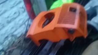 How to replace the fuel filter an a stihl br600 back pack blower [upl. by Rafe745]