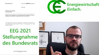 EEG 2021  Stellungnahme des Bundesrats [upl. by Nogam527]